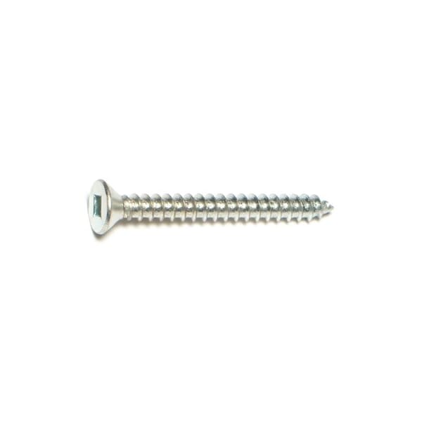 Midwest Fastener Sheet Metal Screw, #8 x 1-1/2 in, Zinc Plated Steel Flat Head Square Drive, 30 PK 63994 - main